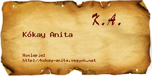 Kókay Anita névjegykártya